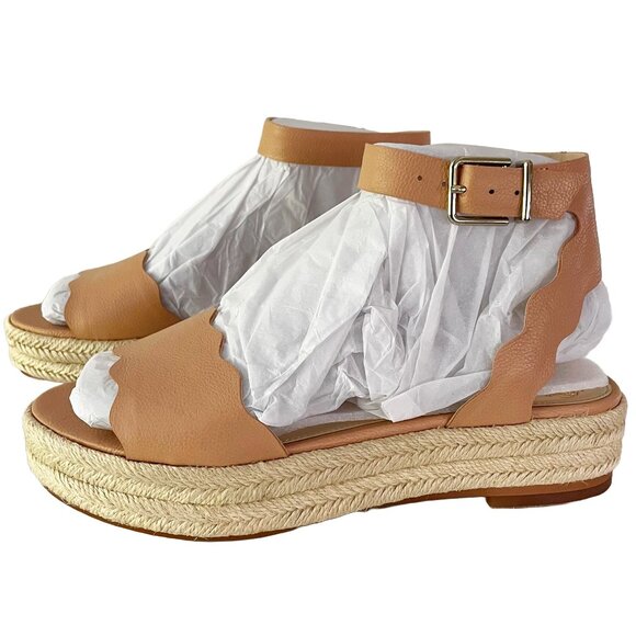 Vince Camuto Shoes - VINCE CAMUTO  Kamperla Ankle Strap Espadrille Sandal - Beige/Light Tan (Size 8M)